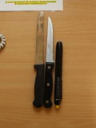 Two knives and a penlight were seized from Yallambee Lodge. Picture: Supplied