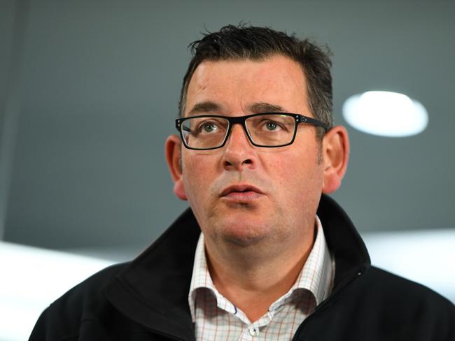 Victorian Emergency Management Commissioner Andrew Crisp speaks to the media during a press conference at the State Control Centre in Melbourne, Thursday, January 9, 2020. Daniel Andrews has provided an update on the East Gippsland Bushfires. (AAP Image/James Ross) NO ARCHIVIN