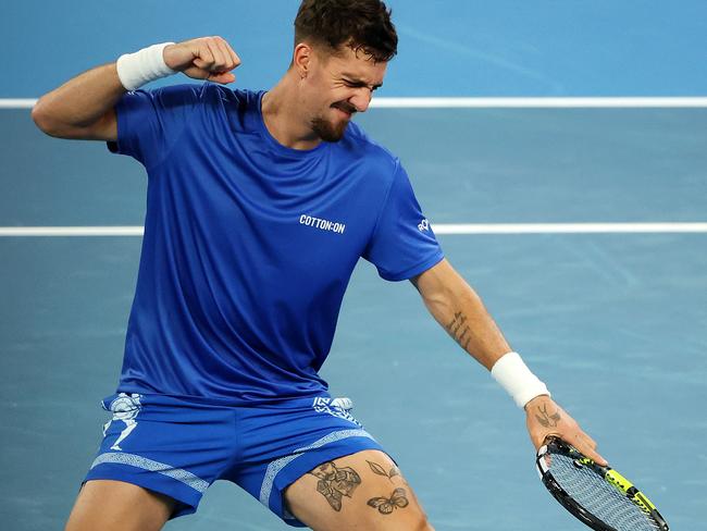 Thanasi Kokkinakis has a number of tattoos. Picture: Mark Stewart