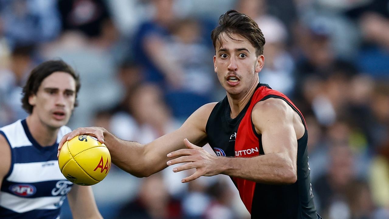 How will Nic Martin and the Bombers move the ball through the middle in 2024? Picture: Michael Willson/AFL Photos via Getty Images.