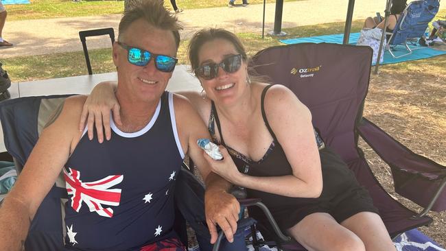 Richard Scott and Shanina Smyth at Australia Day celebrations for 2023 in Cotton Tree.