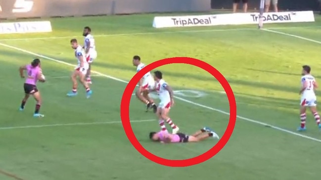 Jayden Su'A was sin binned for a late hit on Penrith's Sean O'Sullivan.