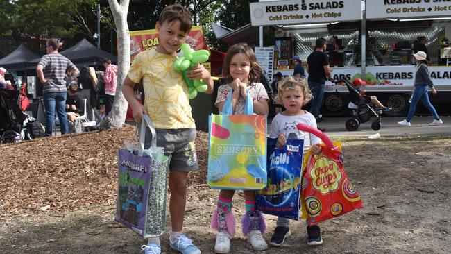 Archer, Felicity and Isla Beerling at the Sunshine Coast Agricultural Show 2023.