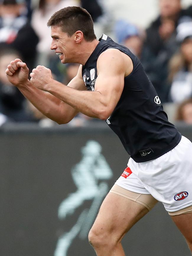 Matthew Kreuzer in action for Carlton last year.