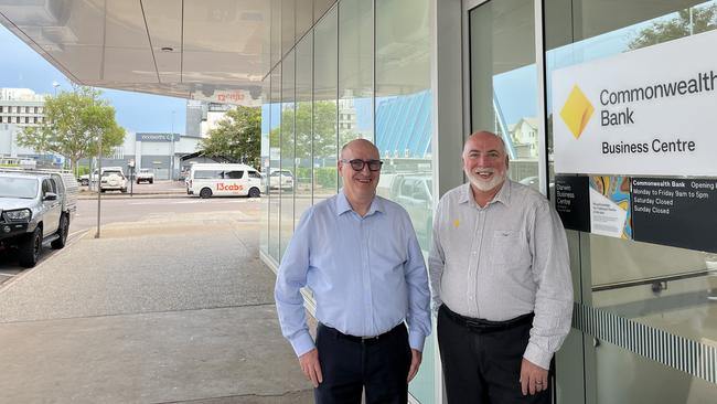 CommBank general manager, regional and agribusiness banking NT Kerry McGowan and Marlon Saunders, executive manager, regional and Agribusiness Banking Northern Territory