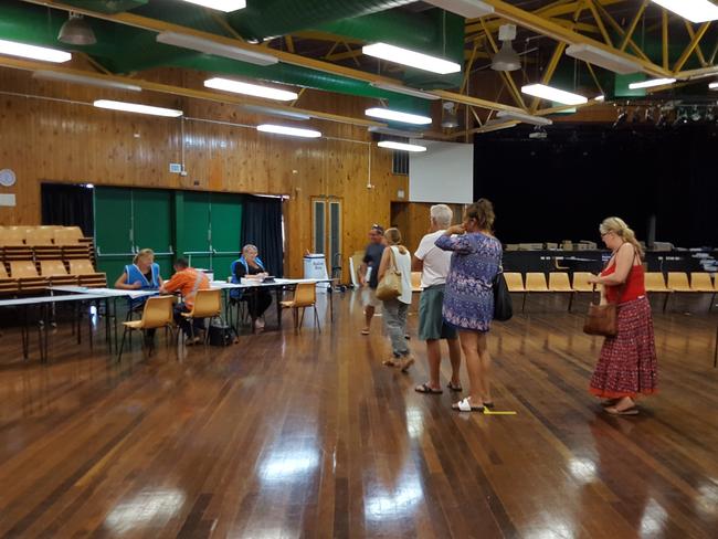 The theatre where an 80-year-old man died today just moments before voting.