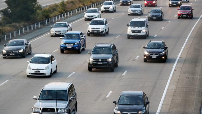 M1 traffic at Coomera. Picture: NIGEL HALLETT