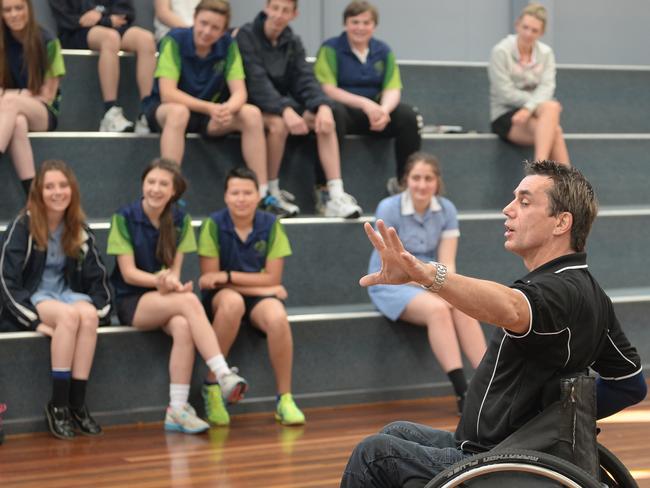 Brendan Stroud on the beat for Wheel Talk at Fountain Gate Secondary College.