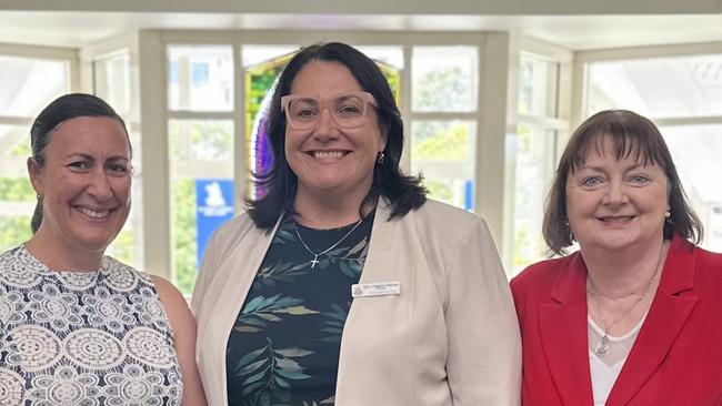 Belinda Doman, Principal Virginia Warner, Pam Sturgess.