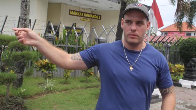 Matthew Norman inside Kerobokan prison. Picture: Zul Edoardo