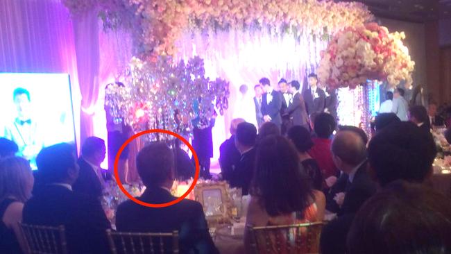 Bill Shorten (circled) attends the wedding of Huang Xiangmo's daughter at the Shangri-La Hotel in Sydney in 2016.