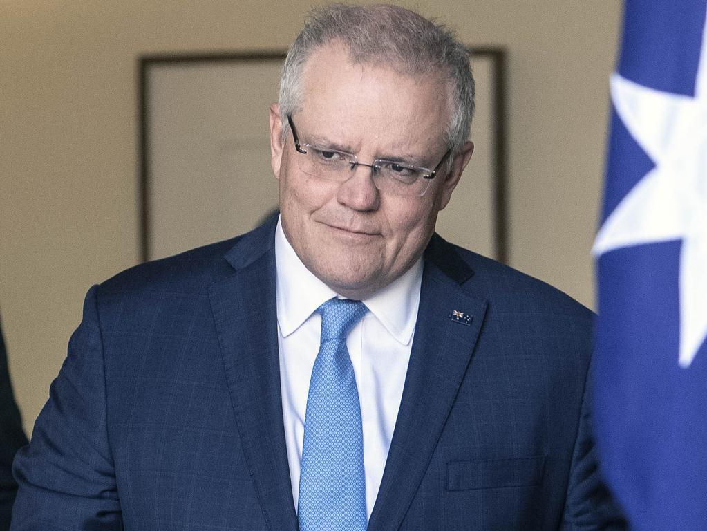 Prime Minister Scott Morrison made the announcement during a press conference in Canberra today. Picture: NCA NewsWire /Gary Ramage