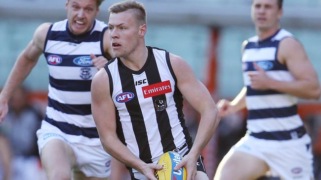 Jordan de Goey’s contract with Collingwood expires at the end of this season. Picture: Michael Klein