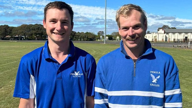 Penola star Jayden Eldridge (right). Picture: Penola Football Club