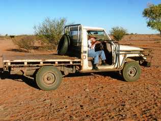 Anne Cox at Andado Station. Anne still loves visiting her family's properties and has just turned 100 this year.