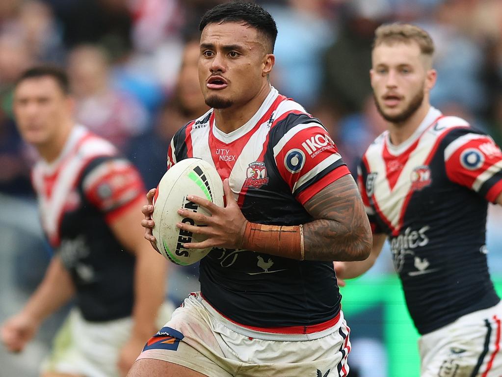 Spencer Leniu made good impact off the bench on his return for the Roosters. Picture: Mark Metcalfe/Getty Images