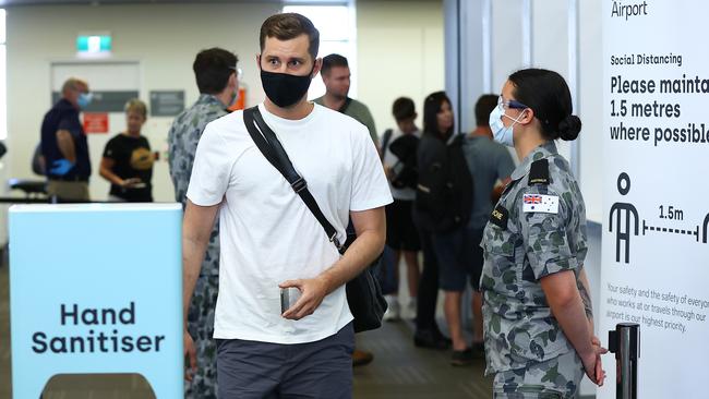 Passengers arrive at Perth Airport in November 2020. Picture: Getty Images