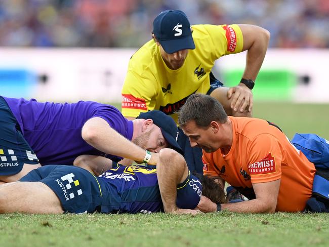 Papenhuyzen had to be stretchered from the field in round 10. Picture: Bradley Kanaris / Getty Images