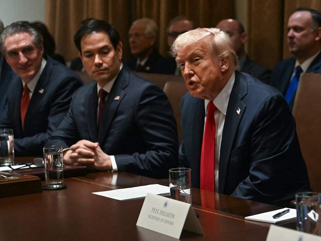 US President Donald Trump speaks during a cabinet meeting at the White House in Washington, DC, on February 26, 2025. Picture: AFP