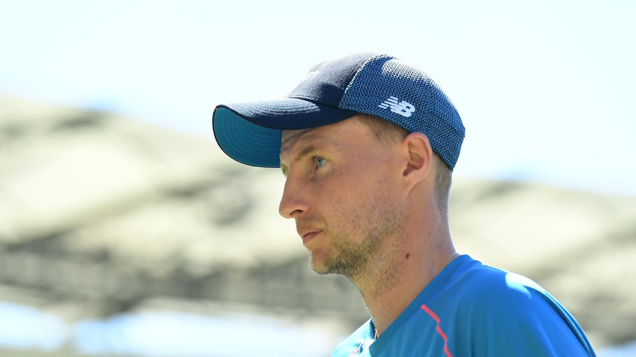 Joe Root speaking to media at Adelaide Oval on Tuesday.