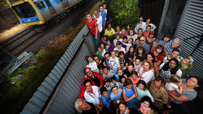 Carnegie residents prefer the current railway line to an elevated version. Picture: Tony Gough