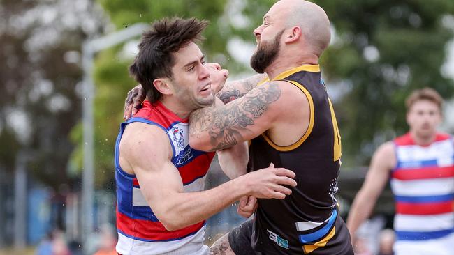 WRFL: Things get heated between Point Cook and Caroline Springs. Picture: George Sal