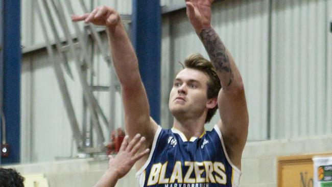 Rhys Brown got off to the perfect start for the Blazers. Photo: Basketball Victoria.