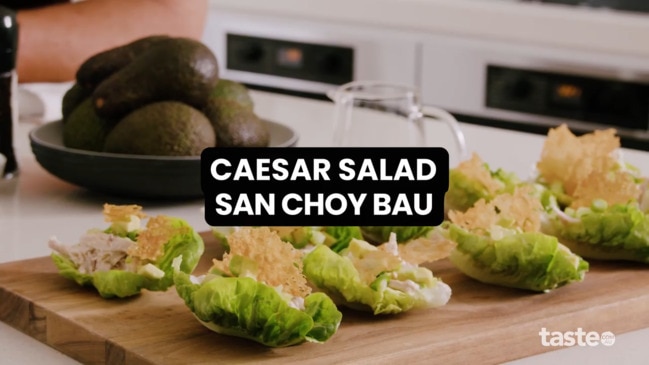 Caesar salad san choy bau