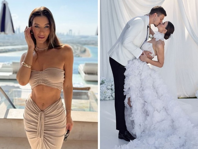 Brittany Hockley has tied the knot in a dramatic dress. Picture: Instagram/brittany_hockley