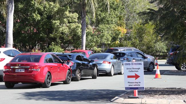 Queensland reported no new cases overnight on Monday, but contact tracers continue to race against the clock to track close contacts of three infected people active across the Gold Coast and Brisbane. Picture: Glenn Hampson.