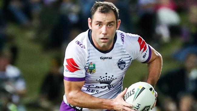 Storm captain Cameron Smith during their 7-6 win over the Cowboys in Round 12. Picture: AAP Image/Michael Chambers