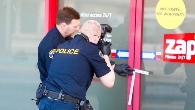 Police at the scene. Picture: PATRICK GEE