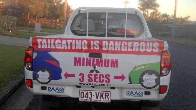 Almost 92 per cent of motorists surveyed recently by RACQ listed tailgating as the most annoying thing other drivers do on the road. Picture: Contributed