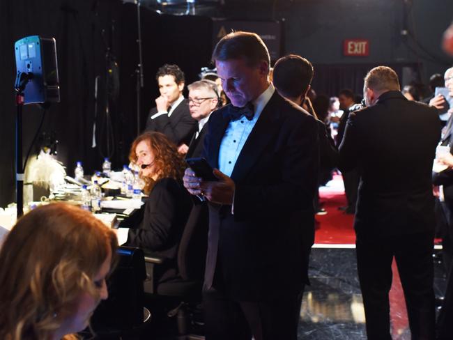 The moment Brian Cullinan was distracted backstage. Picture: Splash