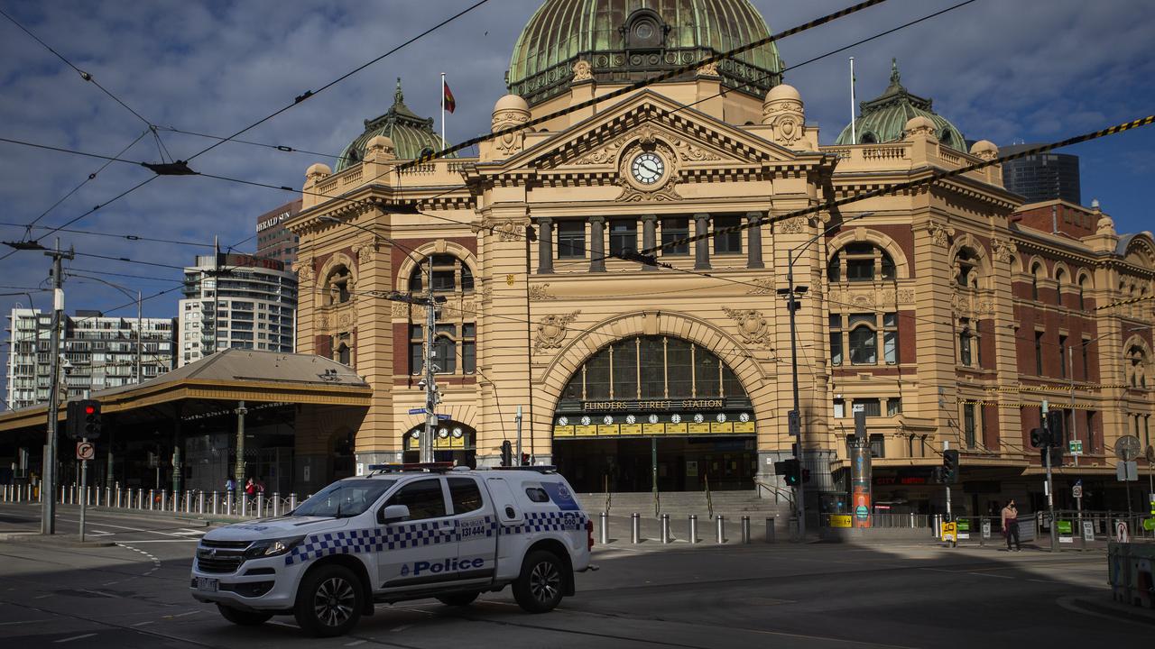 An empty Flinders Street Station in August last year during Victoria's sixth lockdown. Picture: Paul Jeffers/NCA NewsWire