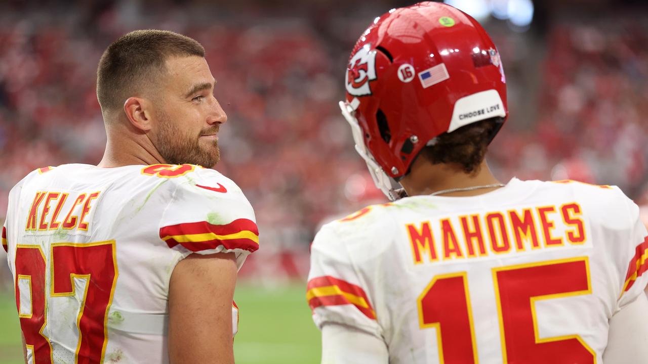 Patrick Mahomes and Travis Kelce are a match made in heaven. (Photo by Christian Petersen)