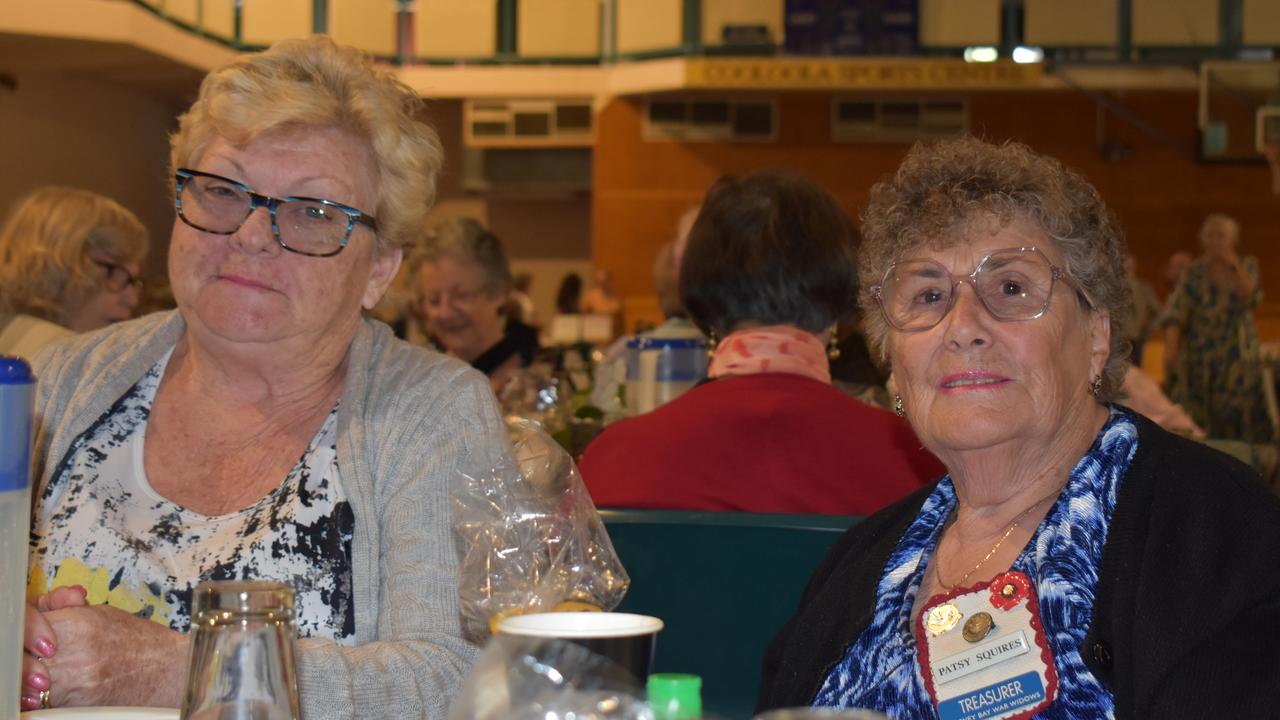 Ann Byers and Patsy Squires travelled from Hervey Bay for the luncheon.