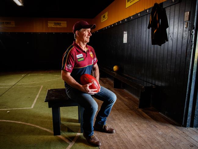 Lachie Neale’s father Robbie Neale at the Kybybolite Football Club. Picture: Matt Turner