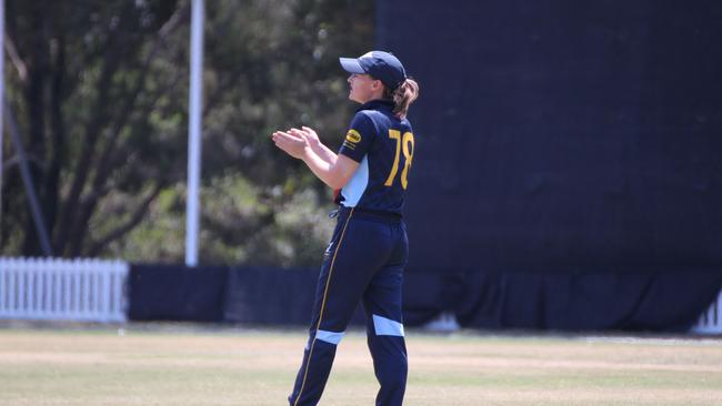 Katherine Raymont Shield T20 action between UQ and Valley.