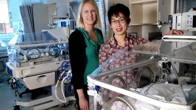 Dr Jennifer Walsh and Dr Jeanie Cheong at the Royal Women's Hospital on Wednesday, July 16, 2014 in Parkville, Australia. Picture: Hamish Blair