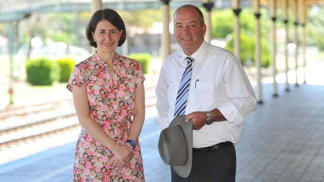 Former NSW premier Gladys Berejiklian with then Wagga Wagga MP Daryl Maguire. The secret couple had discussed marriage and children.