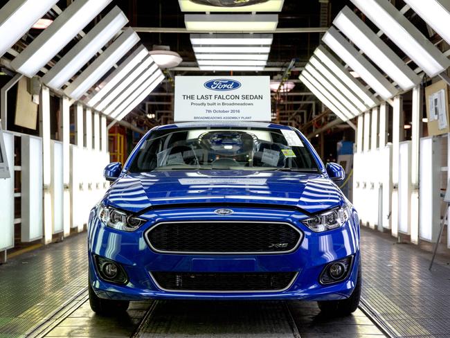 Ford’s last car produced in the Broadmeadows plant outside Melbourne.