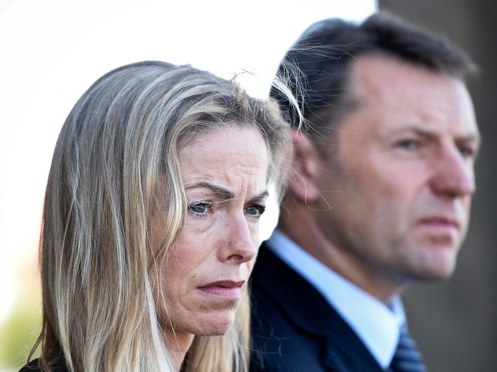 Kate and Gerry McCann have never stopped searching for their daughter. Picture: AFP