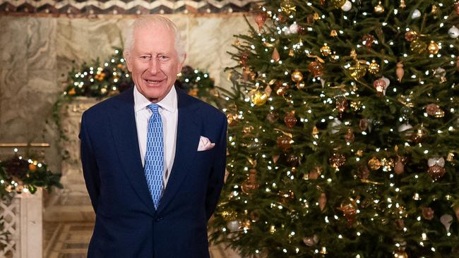 The King recorded his Christmas message at the Fitzrovia Chapel. Picture: WPA Pool/Getty