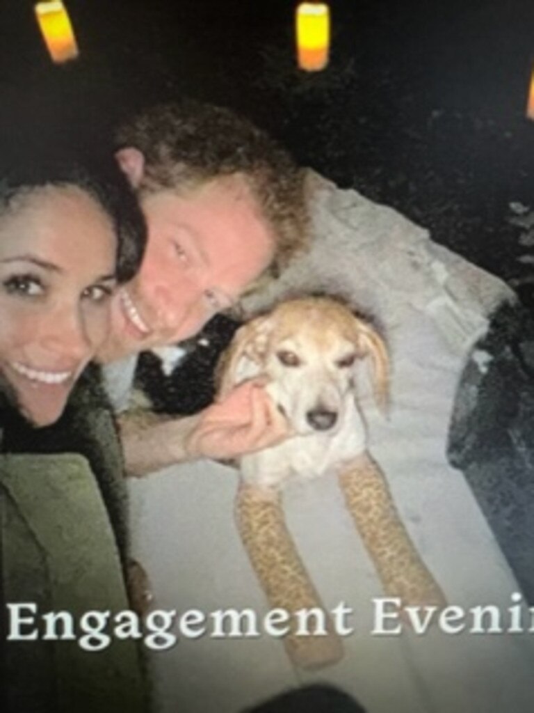 Harry and Meghan talking about their engagement. Picture: Netflix