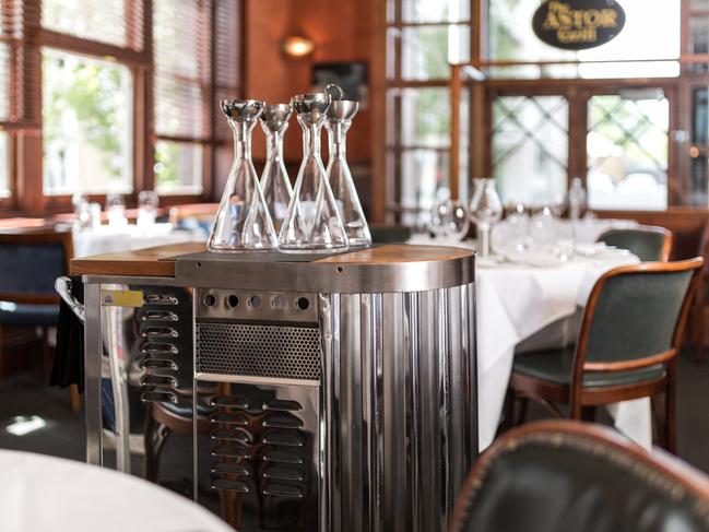 Dining at Hobart’s Astor Grill with its fine starched linen tablecloths, timber-panelled dining rooms and well-executed meals is always a classy affair.