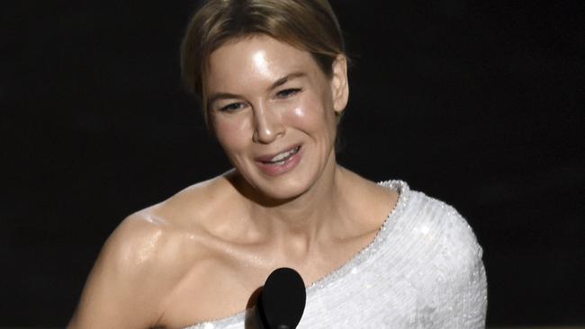 Renee Zellweger accepts the award for best performance by an actress in a leading role for "Judy" at the Oscars on Sunday, Feb. 9, 2020, at the Dolby Theatre in Los Angeles. (AP Photo/Chris Pizzello)