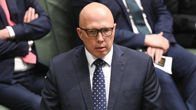 Opposition Leader Dutton appears intent on reversing course and giving Australians a clear choice at the polls. Picture: Martin Ollman