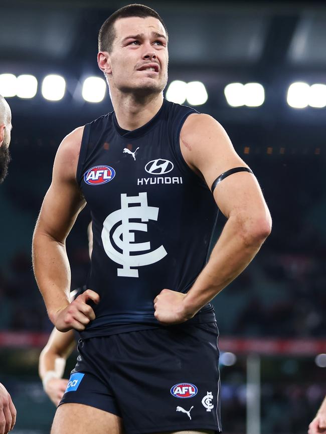 Jack Silvagni. (Photo by Dylan Burns/AFL Photos via Getty Images)