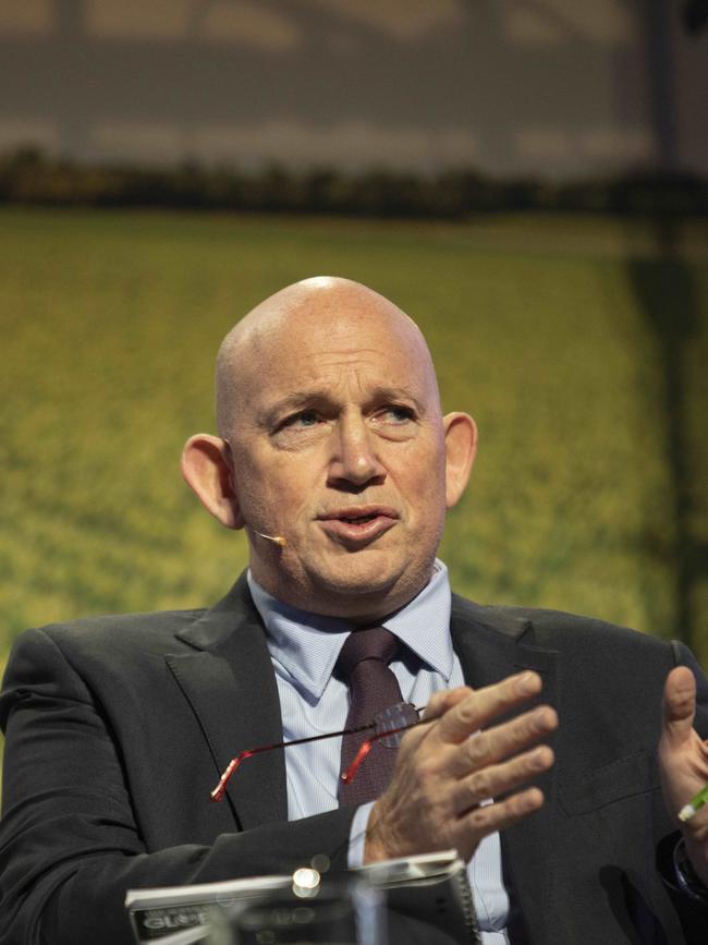 Wednesday 1st June 2022. The Australian. Michael Whitehead, Head of Agribusiness Insights at ANZ at the Global Food Forum with The Australian's Associate Editor Eric Johnston. Photograph by Arsineh Houspian